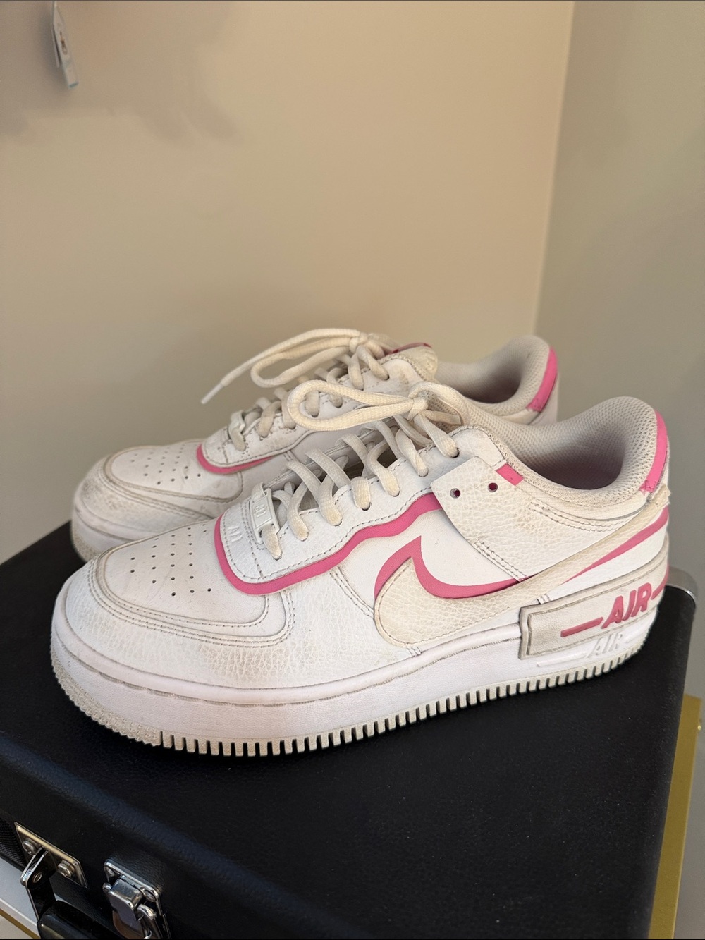 Nike Air Force 1 Pink and White Sneakers